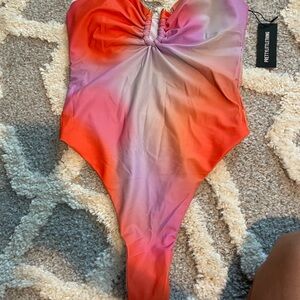 PrettyLittleThing Gradient One-Piece Swimsuit